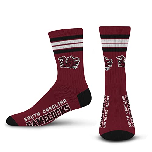 Chaussettes NCAA 4 Stripe Deuce Crew unisexe pour adulte amateur de sport américain