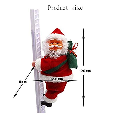 DankeSh Claus Climbing Ladder Electric Santa Climbing Rope Ladder Decoration,Xmas Party Home Door Wall Decoration