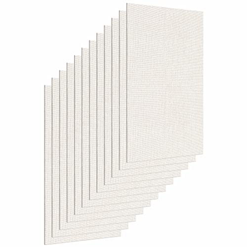 Image of Scholar Art Hobby Series 04 Oz (230 GSM) 100% Cotton Canvas Panel Board for Painting (White Blank Canvas Boards for Acrylic Paint, Oil Paint, Wet & Dry Media) | 05 inchx07 inch (12.5x17.5 cm), Pack of 12