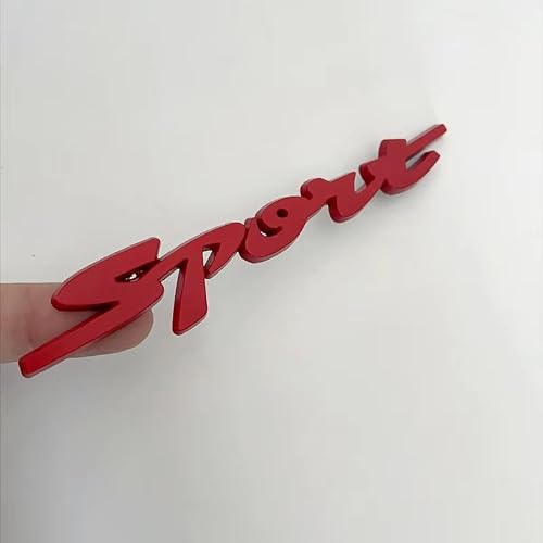 Woniyal 3D Chrome Sport Car Emblem Badge Decal for Jeep Renegade 4xe 2024 2025 2026, Metal Letter Fender Trunk Sticker Waterproof Exterior Accessory 1 Piece,Red