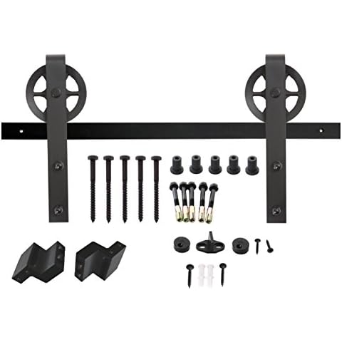INTERSTEEL Sliding Door Fitting Set in Matt Black Cover