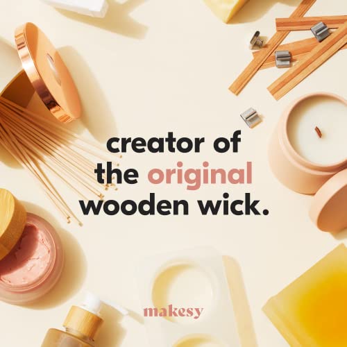 Makesy Beginner Candle Making Bundle, Virgin Coconut Soy Blend Wax + Crackling Wooden Candle Wicks, 11Lbs Of Wax + 40 Wicks #TOP2