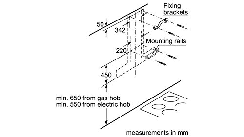 Image of Bosch DEE936BIN Wall Mounted Chimney Hood (90 cm)
