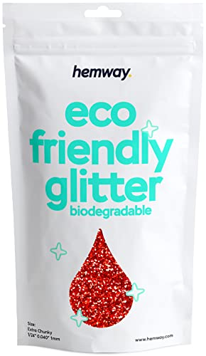 Eco Friendly Biodegradable Glitter, Red, Extra Chunky (1/24" 0.040" 1mm)