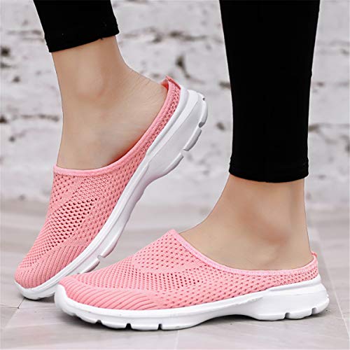 Chicwind Womens Garden Clogs Slip-On Backless Sneaker Mules Shoes Pink 8 #TOP7