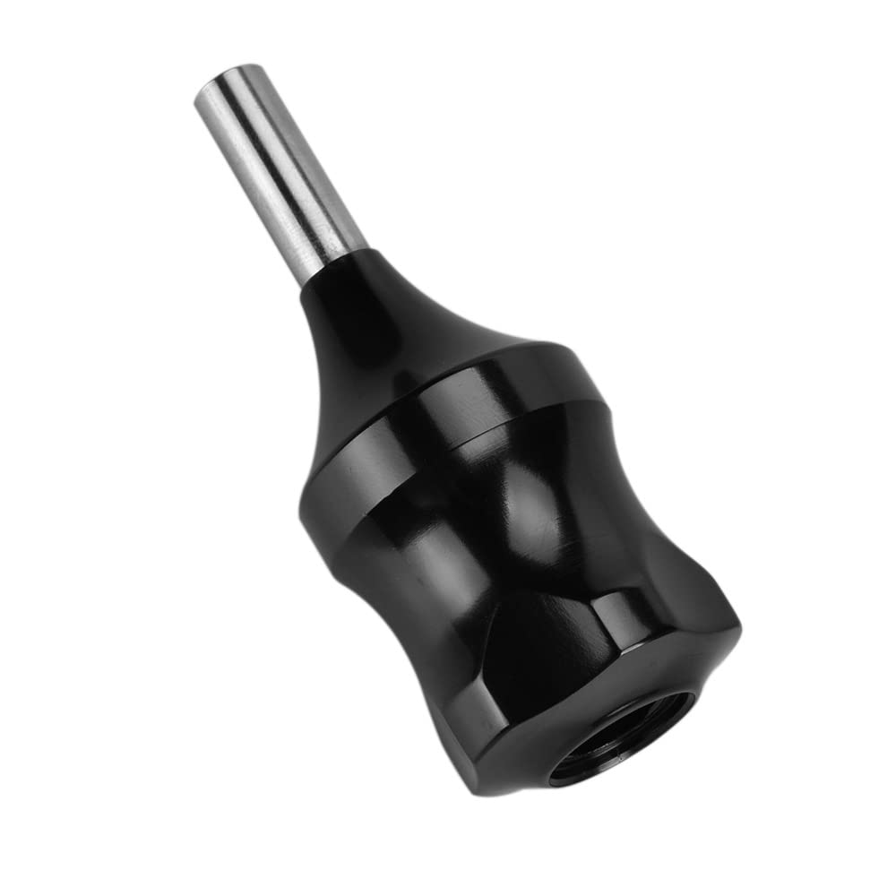 Cartucho tatuaje agarres, aleación de aluminio tatuaje agarre con barra de transmisión para tatuaje máquina suministro (negro)
