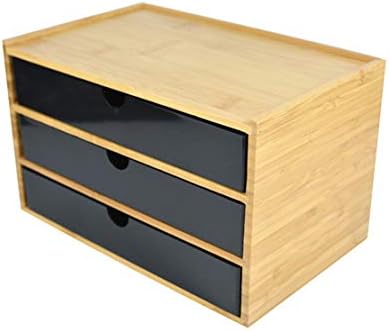 Chest of Drawers Desktop Organiser Holder Storage Unit Wood Storage Chest, Multi-Function Storage Caddy Drawers, Office Supplies Drawer | Eco-Friendly Makeup Holder,D25 X W16 X H11cm