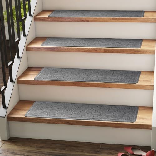 RIOLAND 9" x 36" Carpet Stair Treads for Wooden Steps Indoor 15 P...