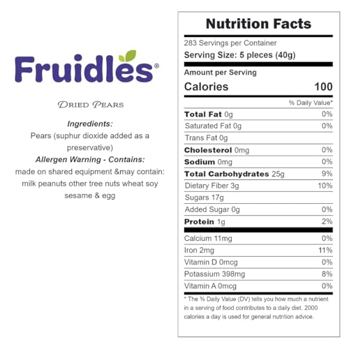 Fruidles Dried Pears, Non-Gmo Chewy And Firm Dehydrated Pears thumb #3