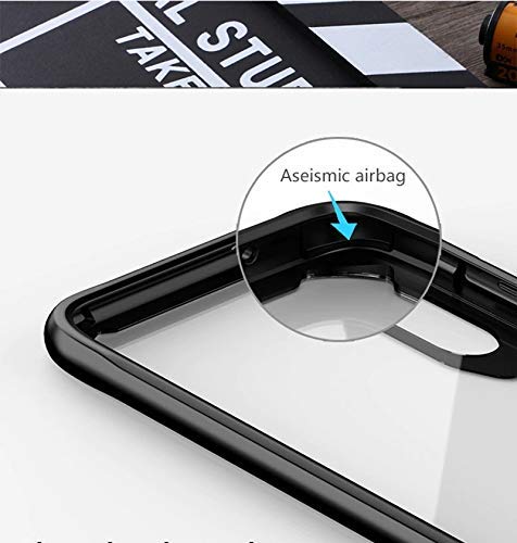 Image of A rtistque Rugged Shockproof Clear Transparent Bumper Back Cover for Vivo Y17 - Black