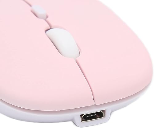 Miniatura 8 de Zunate Ratón inalámbrico inteligente portátil de 2.4G, batería recargable incorporada, con receptor BT y cable de carga, para oficina, laptop,