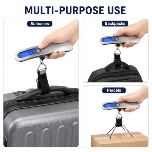 Image of Weight Machine For Luggage, 50kg Capacity, Digital Portable Electronic luggage weighing With LCD Display, Scale for home, travel, flights, bags