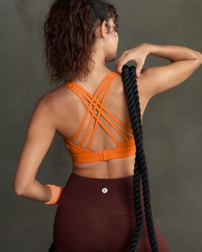 Image of RUNNING GIRL Sports Bras for Women,Crisscross Back High Impact Sports Bra with Hook Closure Workout Supportive Bra