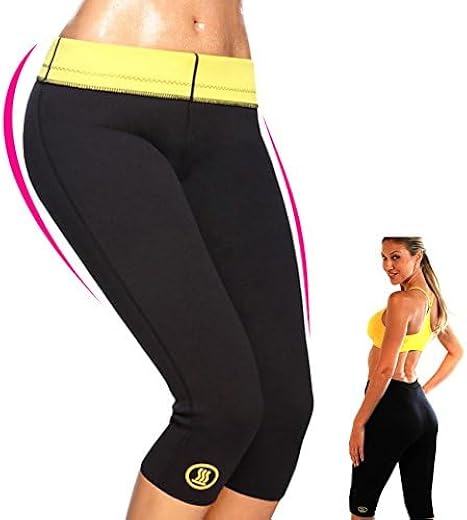 Gym Care Women's Sauna Yoga Capris - Neoprene Slimming Shorts with Adjustable High-Waist Trainer Belt, Sweat-Enhancing Leg...
