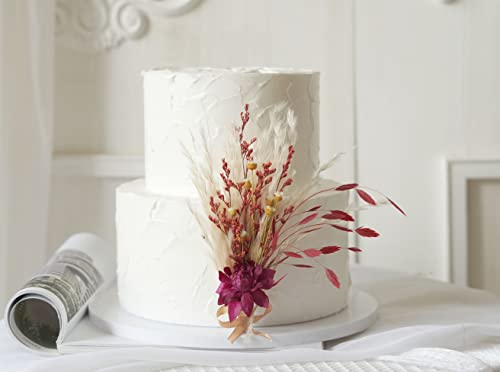 Purple Pampas Grass Dried Flowers Boho Pampas Dried Cake Topper miniatura 7