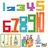 Sikweny 20 Piezas Number Blocks Incluye 15 Tarjetas Divertidas Digital Building Blocks Esquinas Redondeadas Numberblocks Papel Engrosado Cumpleaños Vacaciones y Navidad para