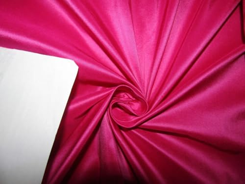 Tissu taffetas soie rose vif TAF51 au mètre 137cm pour ameublement et mode