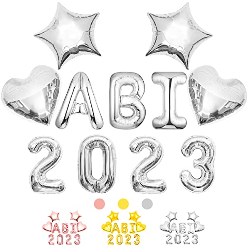 Abi 2023 Deko Silber, Abitur 2023 Deko, Abschluss Deko, Abi 2023 Luftballons, Abi 2023 Ballons, PrüFung Bestanden Deko, Graduation Deko, Abi Deko 2023 für Abitur Graduation Party