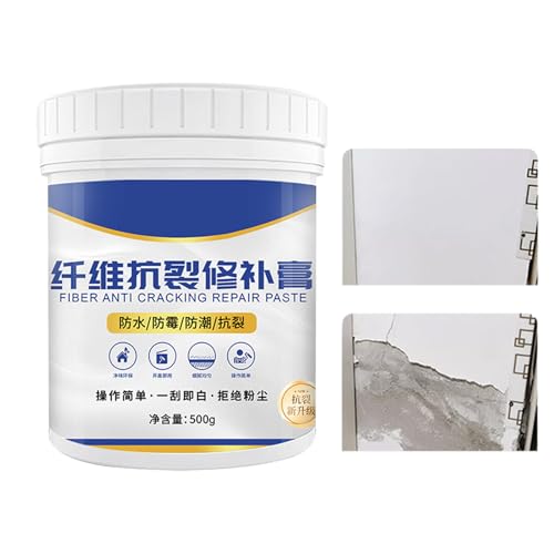 Masilla para paredes y agujeros - 500 g Paleta de yeso impermeable de larga duración | Paleta de reparación de paredes, para uso en interiores, hogar, techo, papel pintado, yeso, hormigón, panel de