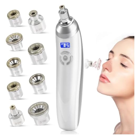 Mikrodermabrasion Maschine 9 Diamant USB Wiederaufladbare Kabellose Mikrodermabrasion Maschine Tragbare Dermabrasion Maschine für Gesichtspeeling und Tiefenreinigung