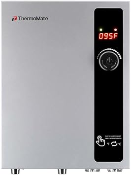Tankless Water Heater Electric 27kW at 240 Volt, ThermoMate On Demand Instant Hot Water Heater Up to 6.4GMP, Self-Modulating Energy Saving for Residential Indoor Shower, Draw 114Amp