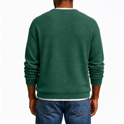 Waffle Long Sleeve Men Thermal Big And Tall Layered Comfort Waffle Tee - image 7