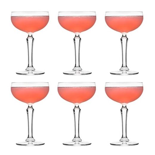 Copa de cóctel coupe SPKSY de Libbey – 245 ml / 24,5 cl - 6 unidades – Copa de champán - Resistente al lavavajillas - Excelente para una fiesta de cóctel en casa