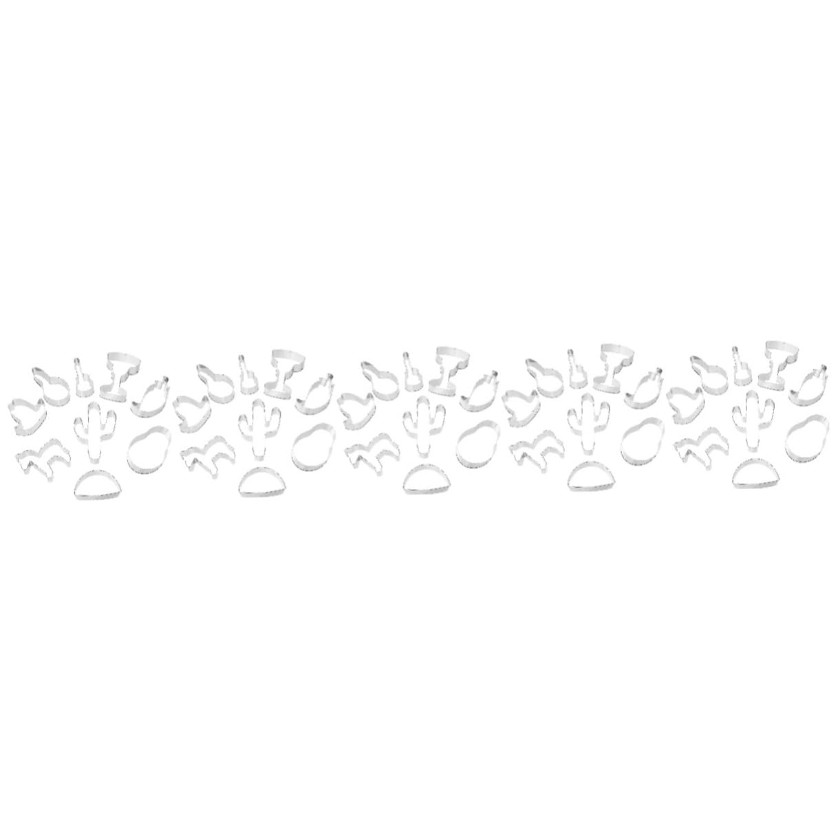ABOOFAN 30 Stk Keksform kinder keksausstecher party sachen plätzchen dosen baking mold austecher Gebäck kräuseln wiederverwendbare Keksausstecher Bäckereibedarf Rostfreier Stahl