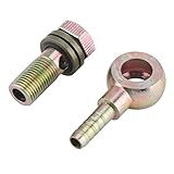  Ölkühler Stecker, Paar M10 * 1,0 mm Motorrad Ölkühler Anschlüsse, Kugelkopf Adapter(M6)
