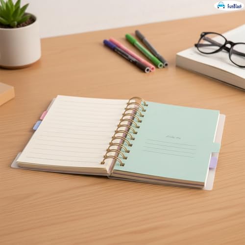 Image of FunBlast Diary for Girls - Spiral Notebook Diary, Ruled Notebooks for Boys & Girls, Cute Kawaii Stationery, Aesthetic A6 Size Journal Diary - 240 Pages (Light Green)