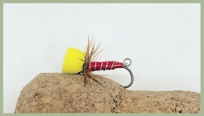 Barbless Suspender Dink trout flies, Red, choice of size and quantity, Best Suspender flies, Emergers Fly Fishing (12, Mixed)