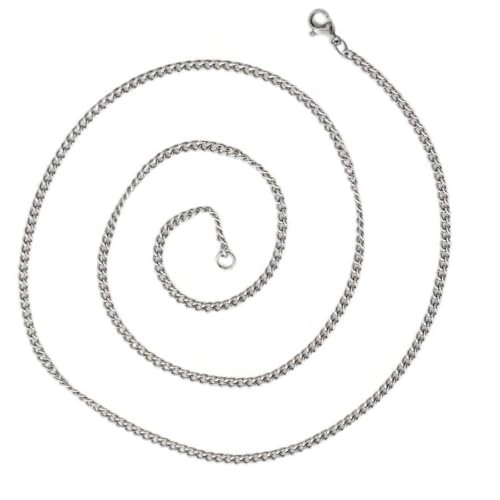 Chaîne en acier inoxydable résistant à la corrosion de 3 mm - Bijou de cou masculin - Accessoire pour un usage quotidien et cadeau - Bijou anti-ternissement