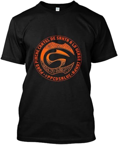 Photo de Cartel De Santa Unisex T-Shirt Printed Tee Graphic Top Men Black Black L