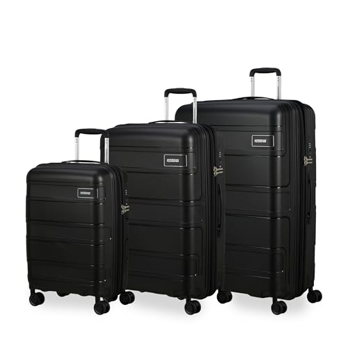 American Tourister Skymax - Suitcase Set 3 pièces, Noir (Bass Black)