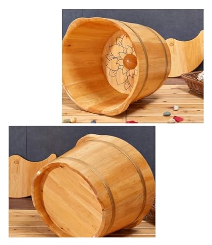 Tina de madera maciza para spa de pies con masaje miniatura 4