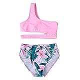 Infant Toddler Baby Girls 2 Piece Swimsuit Floral Summer Beach Outfit Halter Neck Kids Bikini...
