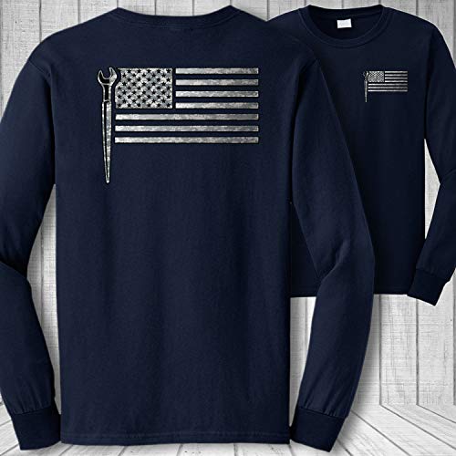 Ironworker American Flag Long Sleeve Shirt