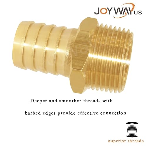 Joywayus Brass Barb Fitting 3/4" Hose Barb x 3/4" Male NPT Water/Fuel/Air (Pack of 2) by Joywayus - Image 4