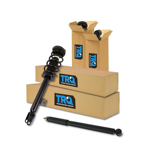 Image of TRQ Front and Rear Complete Strut Assembly & Shock Absorber Kit Complete Strut & Coil Spring Assembly Compatible with 2012-2022 Dodge Challenger Charger