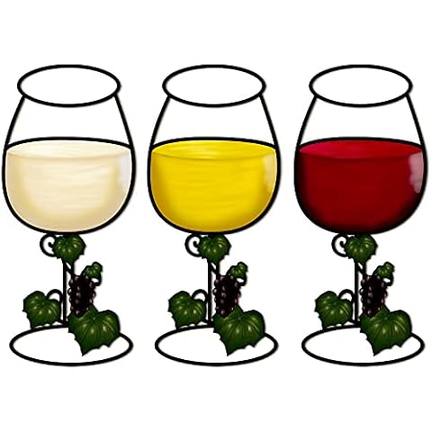 3 Pieces Vintage Wine Glasses Wall Decor Cover