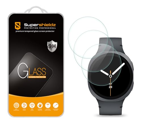 Supershieldz (3 Pack) Designed for Samsung Galaxy Watch 8 (44mm) Tempered Glass Screen Protector, Anti Scratch, Bubble Free