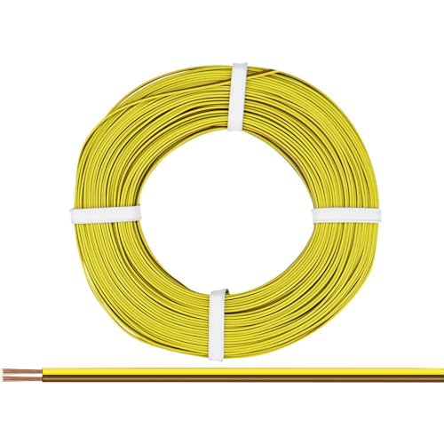 Fil double jaune-marron 50 m Donau 218-380 câble électricité