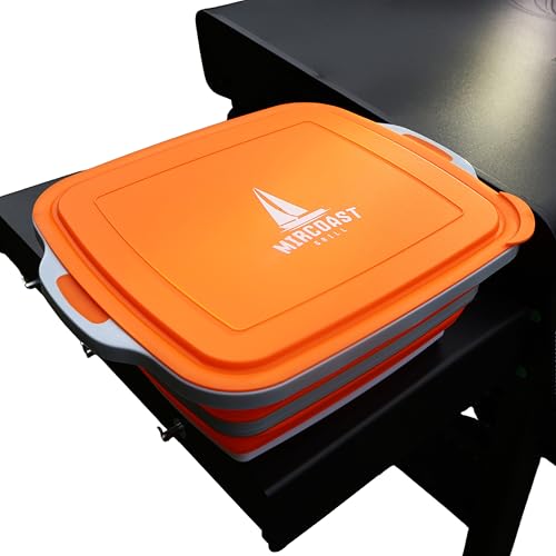 Collapsible BBQ Prep Tub with Lid & Cutting Board – 8L Folding Meat Marinating Container – Multipurpose Tub for Food Storage, Camping & Grilling – Portable Meal Prep Tray for Outdoor Cooking