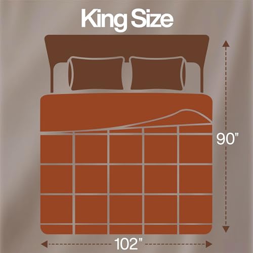 Image of Utopia Bedding Comforter King Size, Duvet Insert, Burnt Orange, 90 x 102 in