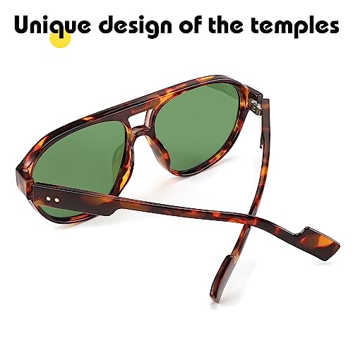 Image of FEISEDY Sunglasses Women Men Polarized, Small 70s Aviator Frame, Retro Vintage Sun Glasses B2373