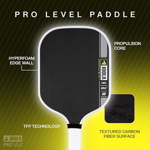 Image of JOOLA Pro IV Pickleball Paddles - Raw Carbon Fiber Surface - Perseus, Hyperion, Scorpeus & Magnus Shapes - 14mm /16mm - Tech Flex Power - Propulsion Core - Wide or Elongated - UPA-A and USAP Approved