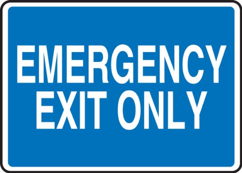 Panneau de porte Emergency Exit Only pour sécuriser les couloirs et bureaux 25x35cm