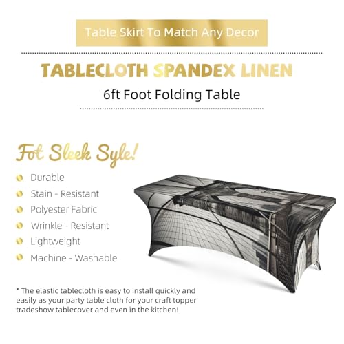 Nappe de table extensible anti-plis 1,8 m pour table rectangulaire extérieure