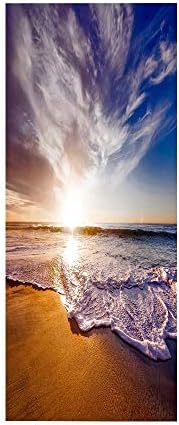 Adesivo Murale 3D Per Porte - Decorazione PVC Con Spiaggia, 77x199 Cm, Autoadesivo - Foto 12