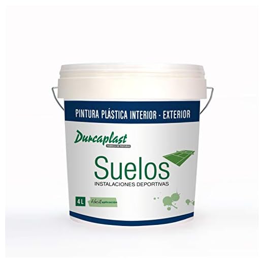 Durcaplast pintura de suelos para pistas deportivas, garajes y pavimentos en general de hormigón, cemento, asfalto y mortero. Color Blanco Mate, 4 Litros.